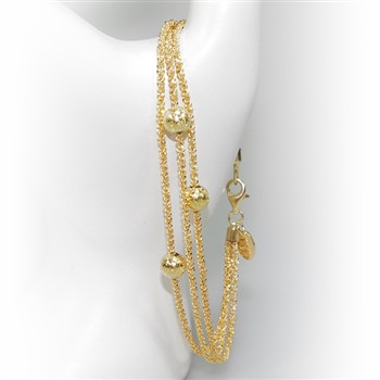 Armbånd & Halskæde - 3 rk. med 3 stk Magic Beads-Ø6mm 50cm, von San - Links of Joy