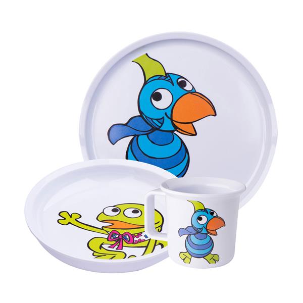 Melamin barnesæt med 3 dele m. Kaj & Andrea, von Noa Kids