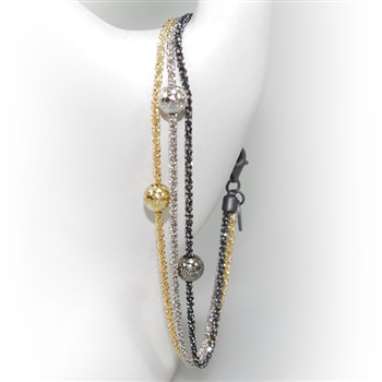 Armbånd & Halskæde - 3 rk. med 3 stk Magic Beads-Ø6mm 50cm, von San - Links of Joy