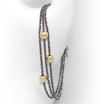 Armbånd & Halskæde - 3 rk. med 3 stk Magic Beads-Ø6mm 19cm, von San - Links of Joy