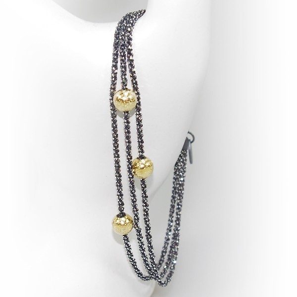 Armbånd & Halskæde - 3 rk. med 3 stk Magic Beads-Ø6mm 19cm, von San - Links of Joy