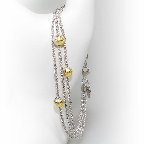 Armbånd & Halskæde - 3 rk. med 3 stk Magic Beads-Ø6mm 21cm, von San - Links of Joy