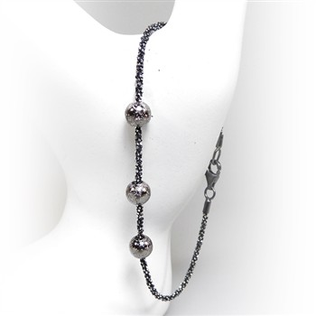 Arm - Halskæde m. 3 stk Magic Beads -Ø6mm 17cm, von San - Links of Joy