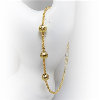 Arm - Halskæde m. 3 stk Magic Beads-Ø6mm 60cm, von San - Links of Joy
