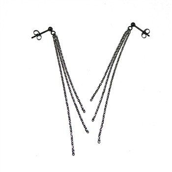 Øreringe - DiamondCut sterlingsølv/ruthenium , von San - Links of Joy