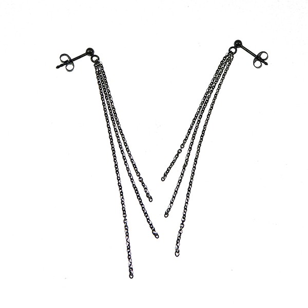 Øreringe - DiamondCut sterlingsølv/ruthenium , von San - Links of Joy