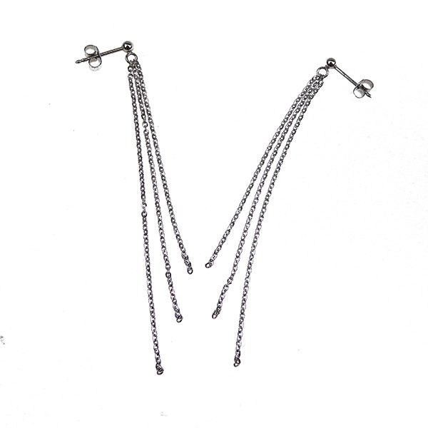 Øreringe - DiamondCut sterlingsølv/rhodium , von San - Links of Joy