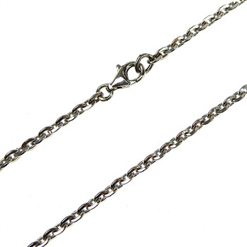 Armbånd & halskæde - Mirror Anchor - Sterling/Rhodium 0,8mm 60cm, von San - Links of Joy
