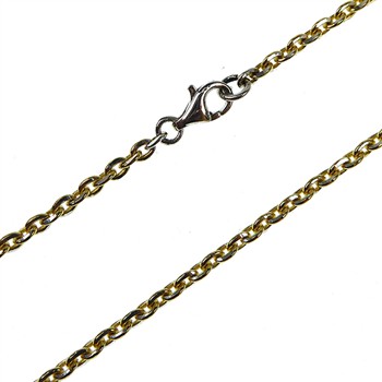 Armbånd & halskæde - Mirror Anchor - Sterling/forgyldt 0,8mm 60cm, von San - Links of Joy