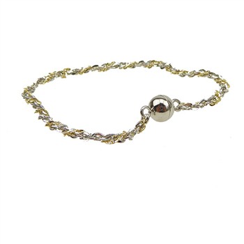 Armbånd & halskæde 2 rk. Rhd./Forgyldt m.Magnetlås 50cm, von San - Links of Joy
