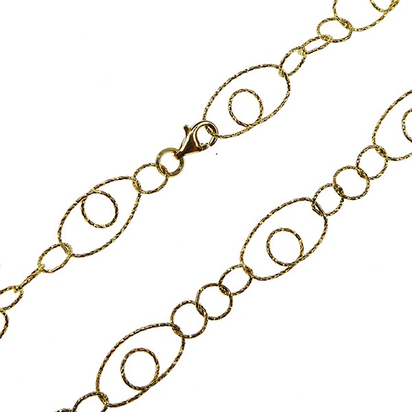 Brace/Necklace-Sterlingsilver/goldplated 90cm, von San - Links of Joy