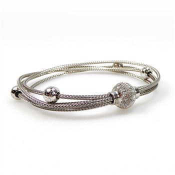 Armbånd & halskæde - 4 rk. med Magnetlås - Rhodineret 50cm, von San - Links of Joy