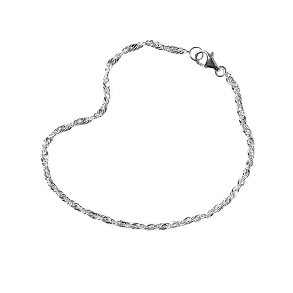 Singapore kæde 2mm - Armbånd & Halskæde - 925/Blank 19cm, von San - Links of Joy