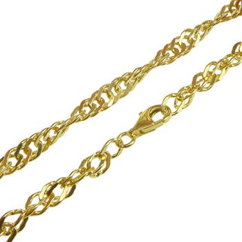 Singapore chain 5mm - Armbånd & halskæde - 925/Forgyldt 55cm, von San - Links of Joy