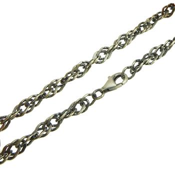 Singapore chain 5mm - Armbånd & halskæde - 925/Let oxyderet 55cm, von San - Links of Joy