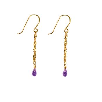 18kt Ohrringe mit facettiertem Amethyst, von San - Links of Joy