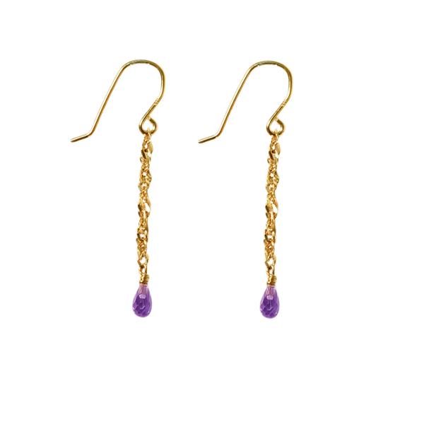 18kt Ohrringe mit facettiertem Amethyst, von San - Links of Joy