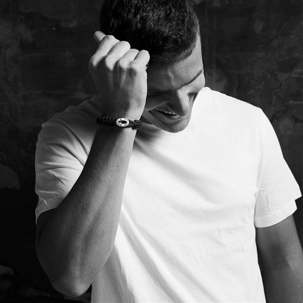 FSTS sort armbånd m forg lås 10, von Aagaard