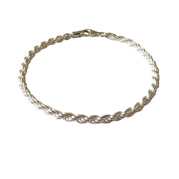 3,5mm Bjørn Borg - Cordel kæde i Blank Sterlingsølv Armbånd & Halskæde 60cm, von San - Links of Joy