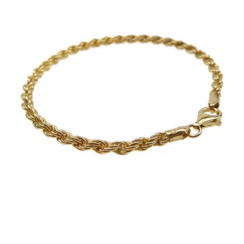 3,5mm Bjørn Borg - Cordel kæde i Let Oxyderet Sterlingsølv - Armbånd & Halskæde 21cm, von San - Links of Joy