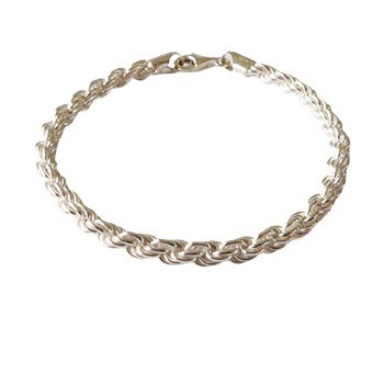 5mm Bjørn Borg - Cordel kæde i Blank Sterlingsølv Armbånd & Halskæde 60cm, von San - Links of Joy
