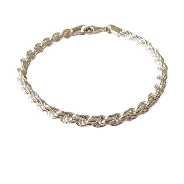 5mm Bjørn Borg - Cordel kæde i Blank Sterlingsølv Armbånd & Halskæde 60cm, von San - Links of Joy