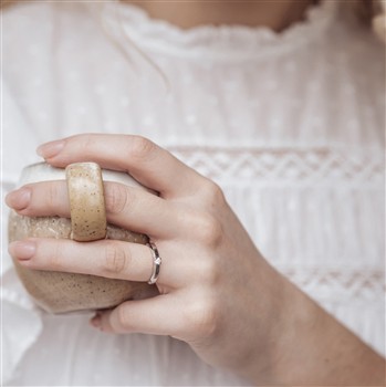 14KT HV.D.RING BRILL.1X0,07CT WPI, von Aagaard