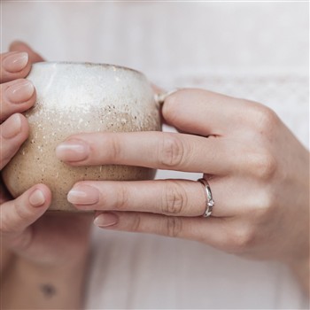 14KT HV.D.RING BRILL.1X0,07CT WPI, von Aagaard