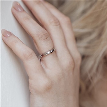 14KT HV.D.RING BRILL.1X0,03CT WPI, von Aagaard