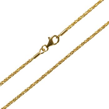 Armbånd eller halskæde - Forgyldt/925-DiamondCut=1,8mm  90cm, von San - Links of Joy