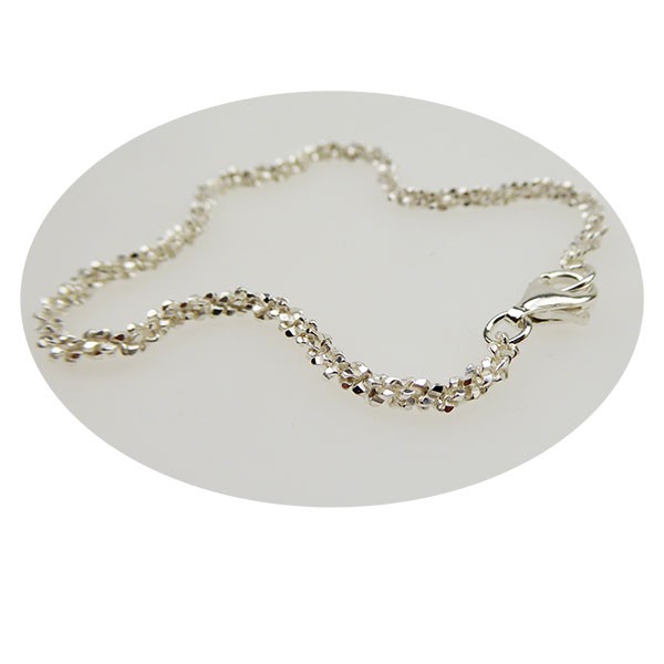 Armbånd & halskæde - Blank/925 DiamondCut 2,8mm i diameter 38cm, von San - Links of Joy