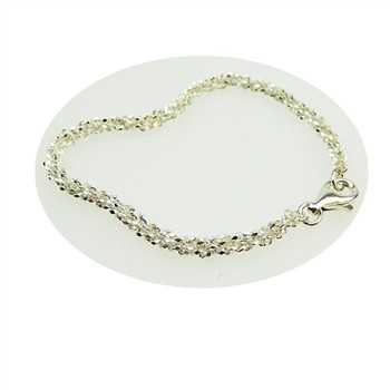 Armbånd & halskæde - Blank/925 DiamondCut 3,8mm i diameter 60cm, von San - Links of Joy