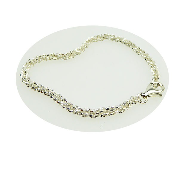 Armbånd & halskæde - Blank/925 DiamondCut 3,8mm i diameter 60cm, von San - Links of Joy