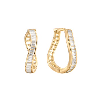 Sølvforgyldt creoler, von Støvring Design