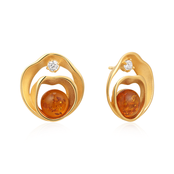 Sølvforgyldt ørestikker, von Støvring Design