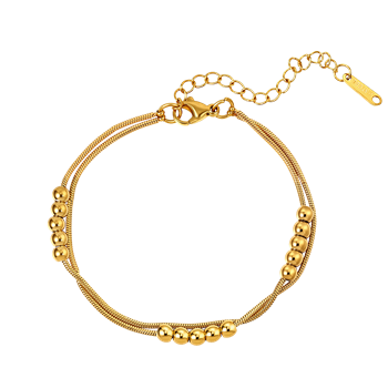 Stål forgyldt armbånd, von Støvring Design