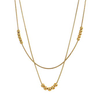 Stål forgyldt collier, von Støvring Design