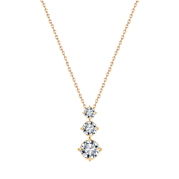 Stål forgyldt collier, von Støvring Design