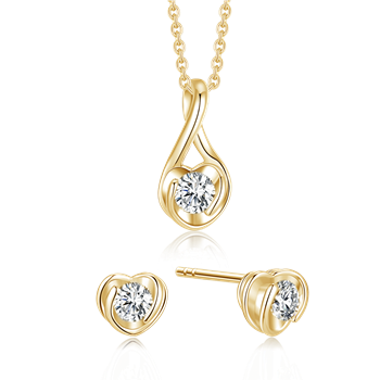 Sølvforgyldt smykkesæt, von Støvring Design