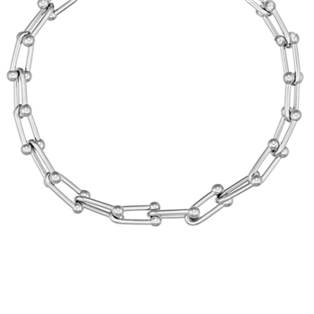 Halskæde i stål Chunky, von Blicher Fuglsang