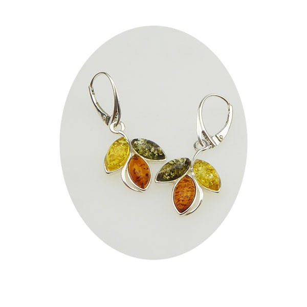 Earring - 925 with Amber Ørering, von San - Links of Joy