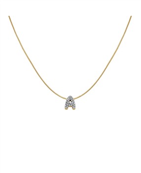 Rosefield Pave Letter A Necklace JNMAG-J1073, von Rosefield