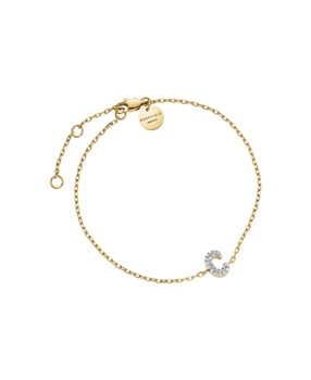 Rosefield Pave Letter C Bracelet JBMCG-J1103, von Rosefield