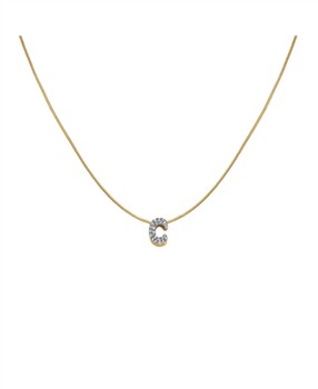 Rosefield Pave Letter C Necklace JNMCG-J1075, von Rosefield