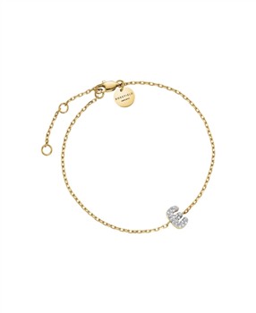 Rosefield Pave Letter E Bracelet JBMEG-J1105, von Rosefield