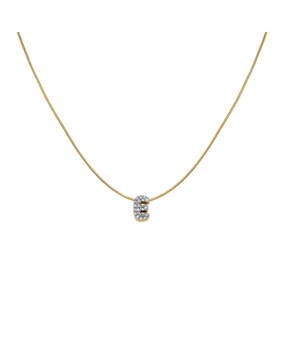 Rosefield Pave Letter E Necklace JNMEG-J1077, von Rosefield