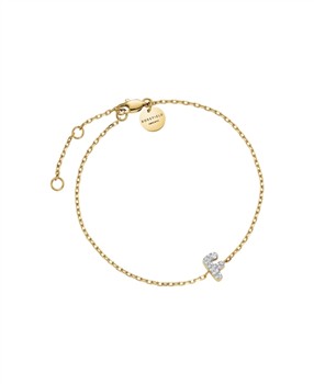 Rosefield Pave Letter F Bracelet JBMFG-J1106, von Rosefield