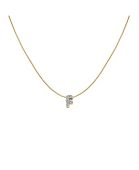 Rosefield Pave Letter F Necklace JNMFG-J1078, von Rosefield