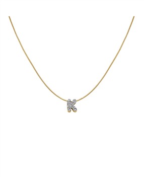 Rosefield Pave Letter K Necklace JNMKG-J1083, von Rosefield