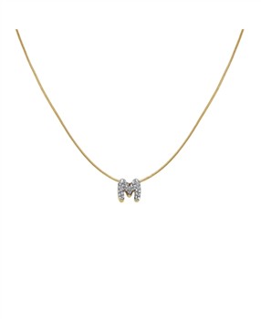 Rosefield Pave Letter M Necklace JNMMG-J1085, von Rosefield